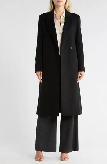 Theory Peak Lapel Recycled Wool Blend Coat | Nordstromrack | Nordstrom Rack