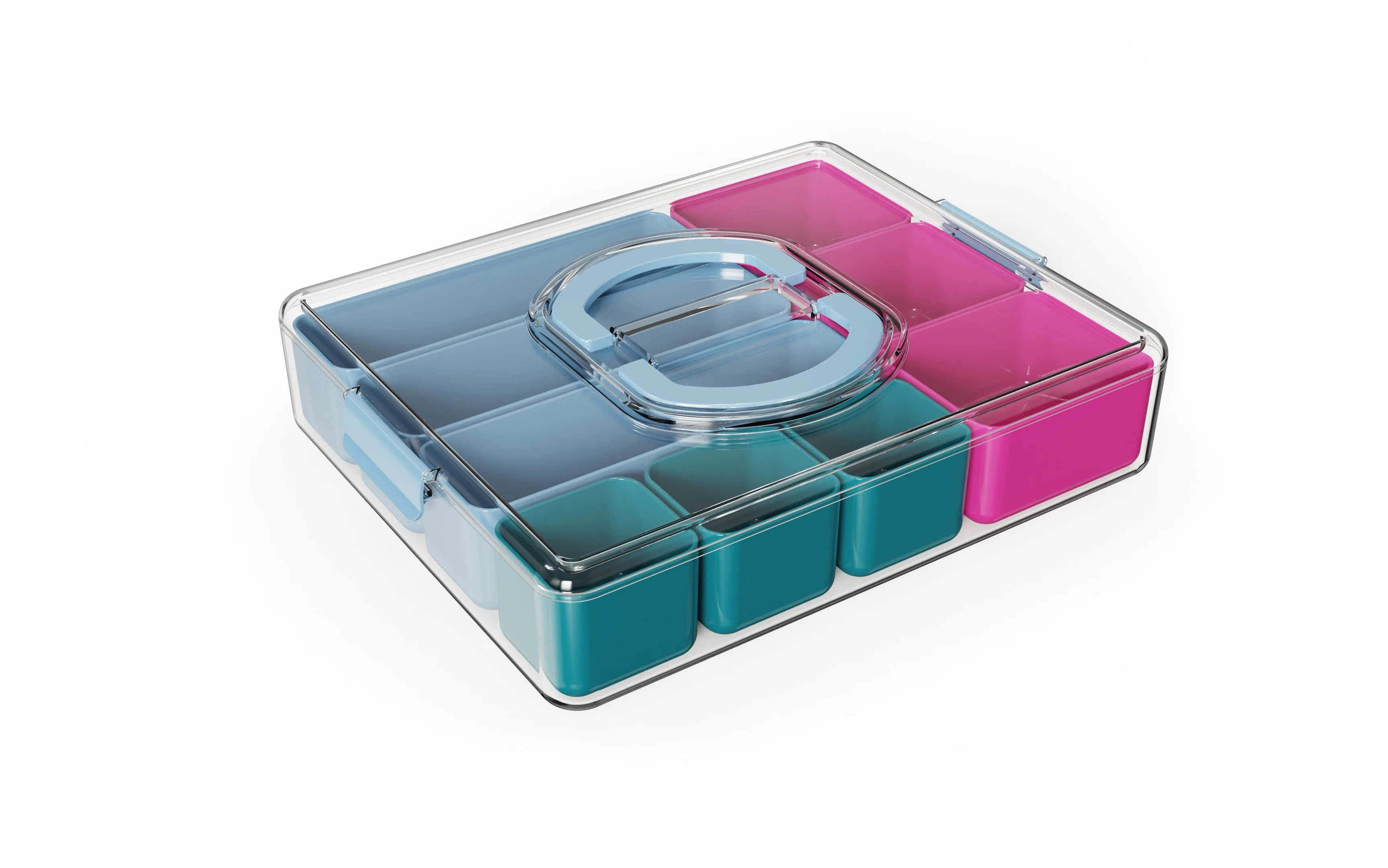 Pen+Gear Teacher Tackle Box with Multiple Compartments, Pink and Blue | Walmart (US)