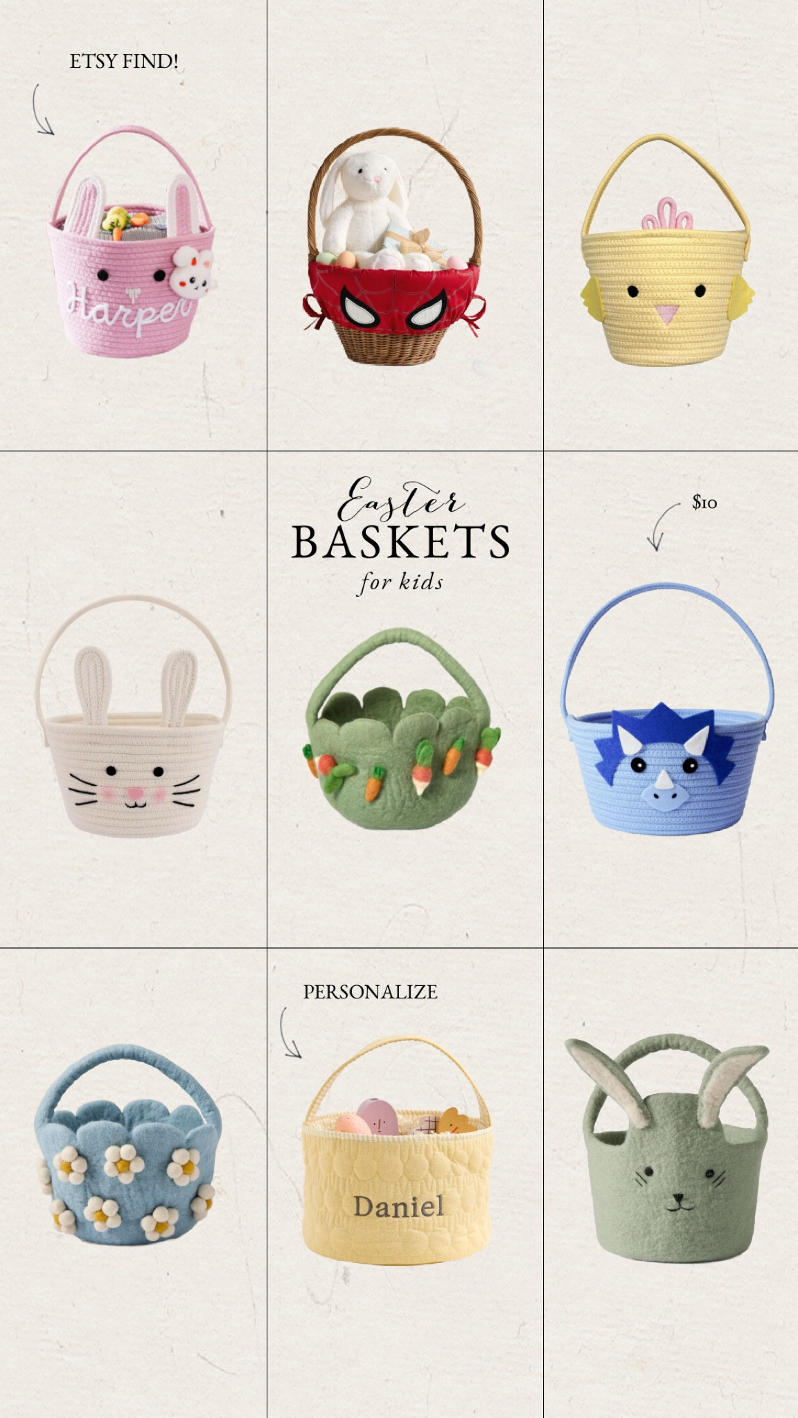 Cute Easter Baskets for kids! 

#LTKBaby #LTKSeasonal #LTKKids