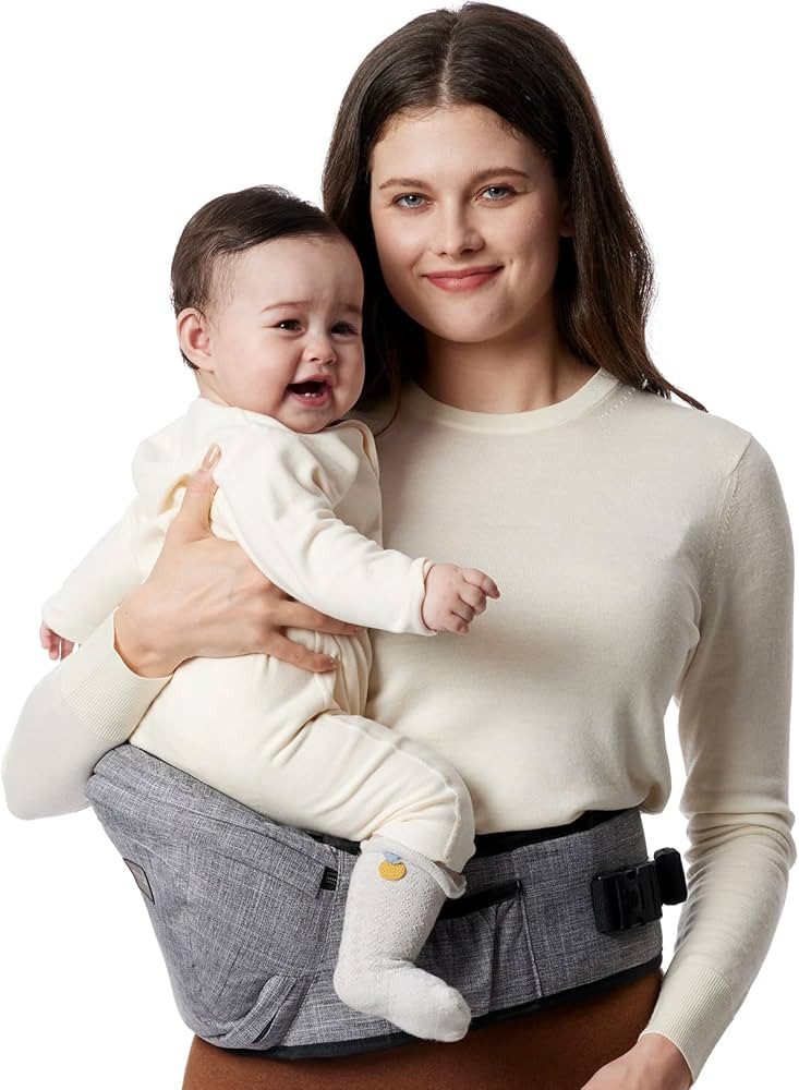 Momcozy Hip Seat Baby Carrier - Adjustable Waistband with Original 3D Belly Protector, Ergonomic ... | Amazon (US)