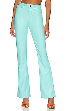 AFRM Huxley Vegan Leather Pant in Aruba Blue from Revolve.com | Revolve Clothing (Global)
