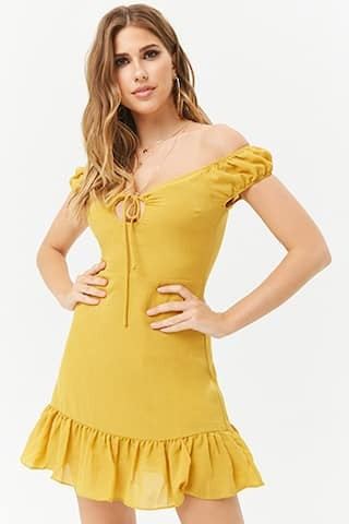 Flounce-Hem Mini Dress | Forever 21 (US)