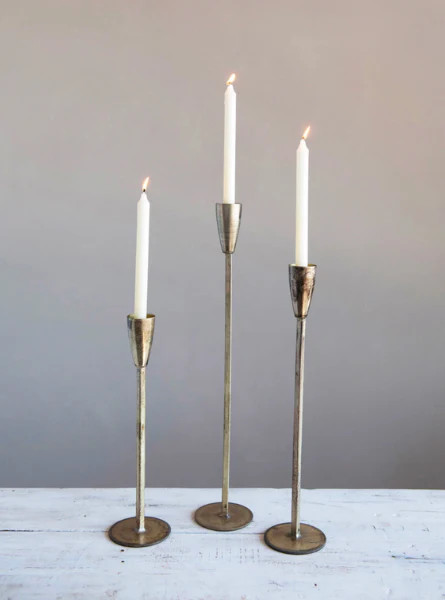 Brass Candlestick Set of 3 | The Style Edit Collective