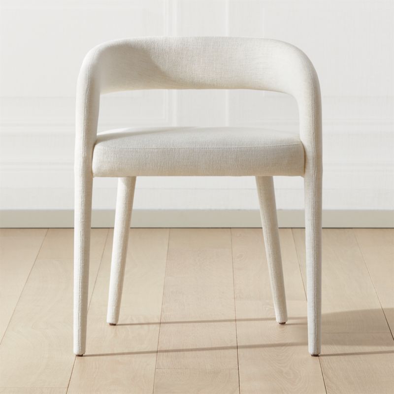 Lisette White Dining Armchair + Reviews | CB2 | CB2