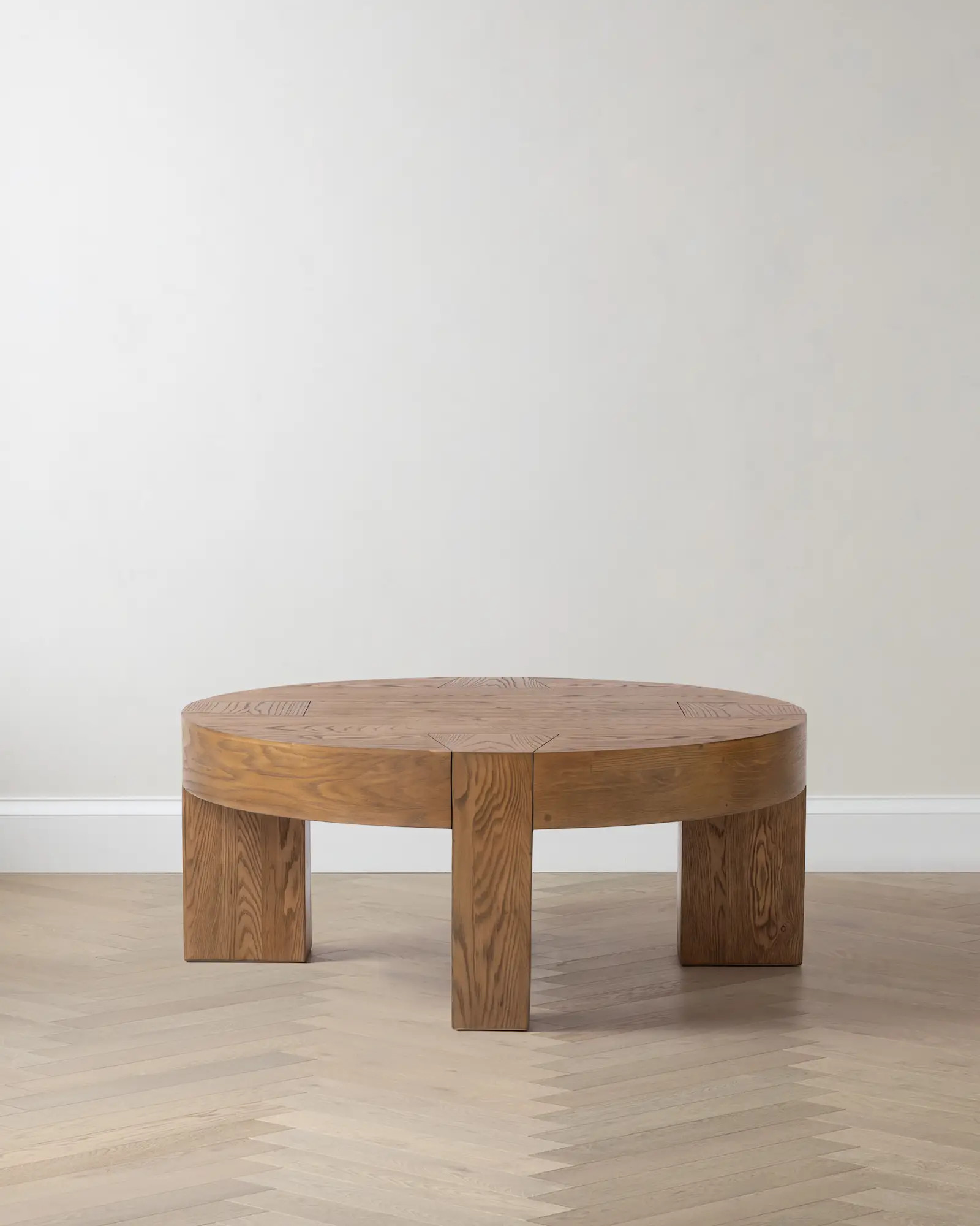 Reclaimed Oak Round Coffee Table | Quince
