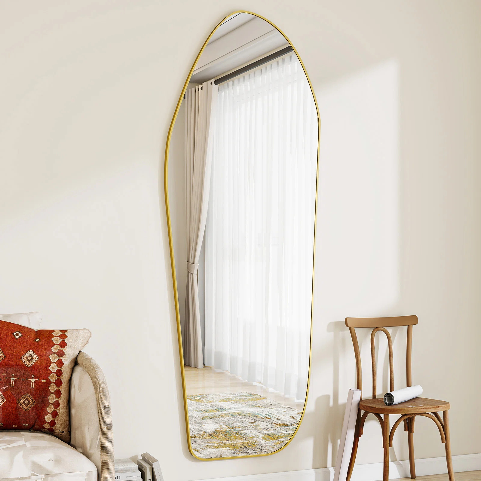 Asymmetrical Full Length Mirror | Wayfair North America