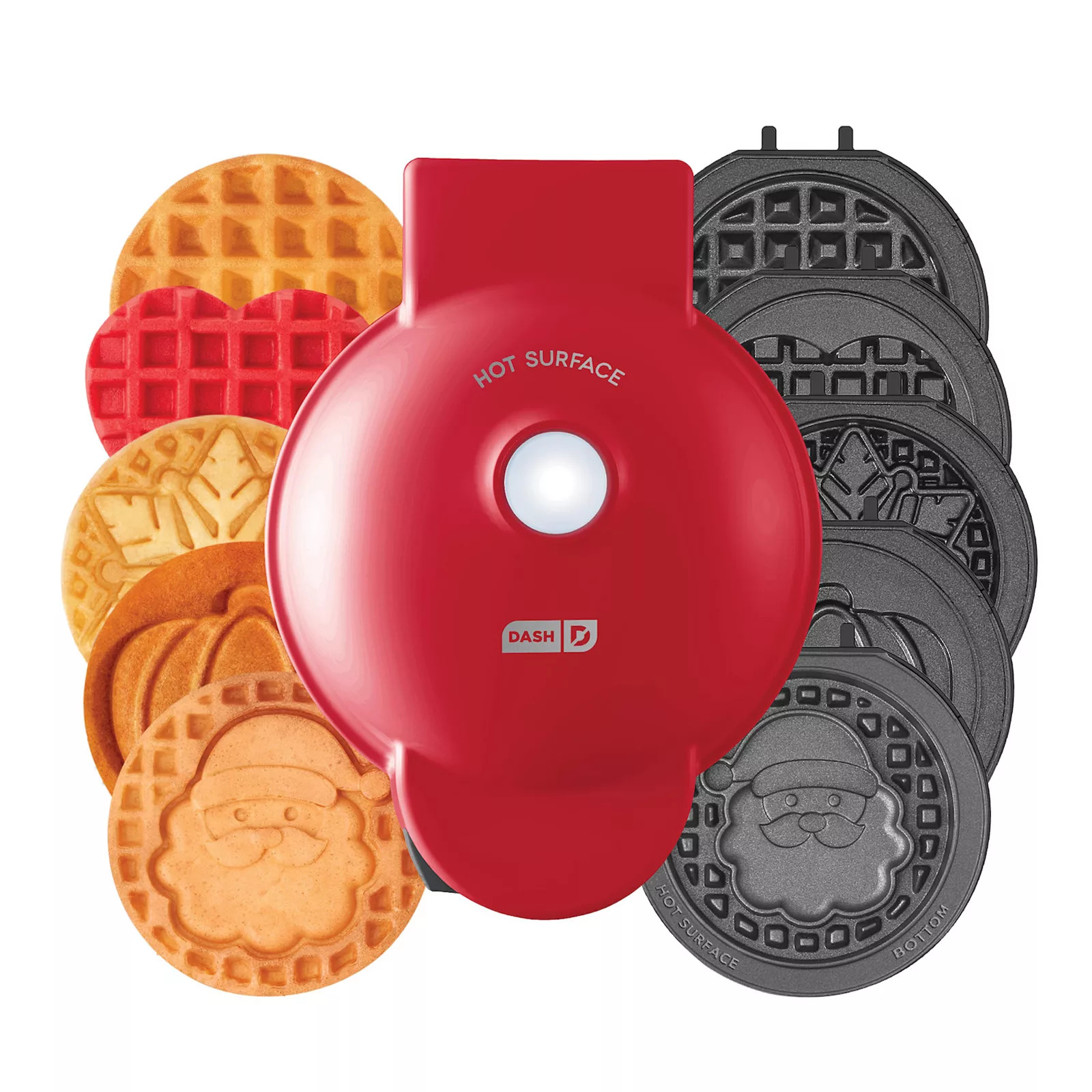 Dash MultiMaker™ Mini System Holiday Waffle Maker with Removable Plates, Red | Kohl's