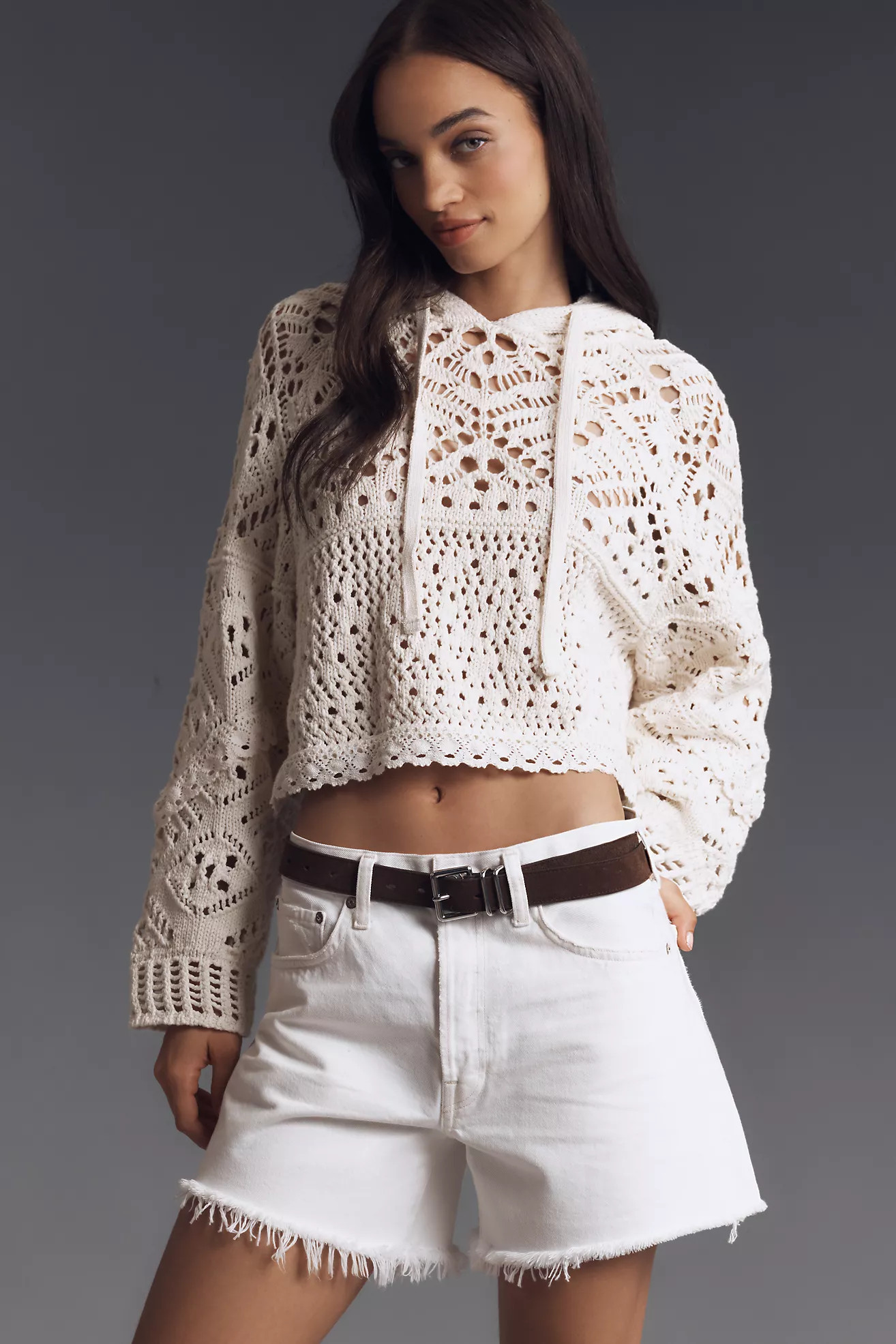 AGOLDE Parker Denim Long Shorts | Anthropologie (US)