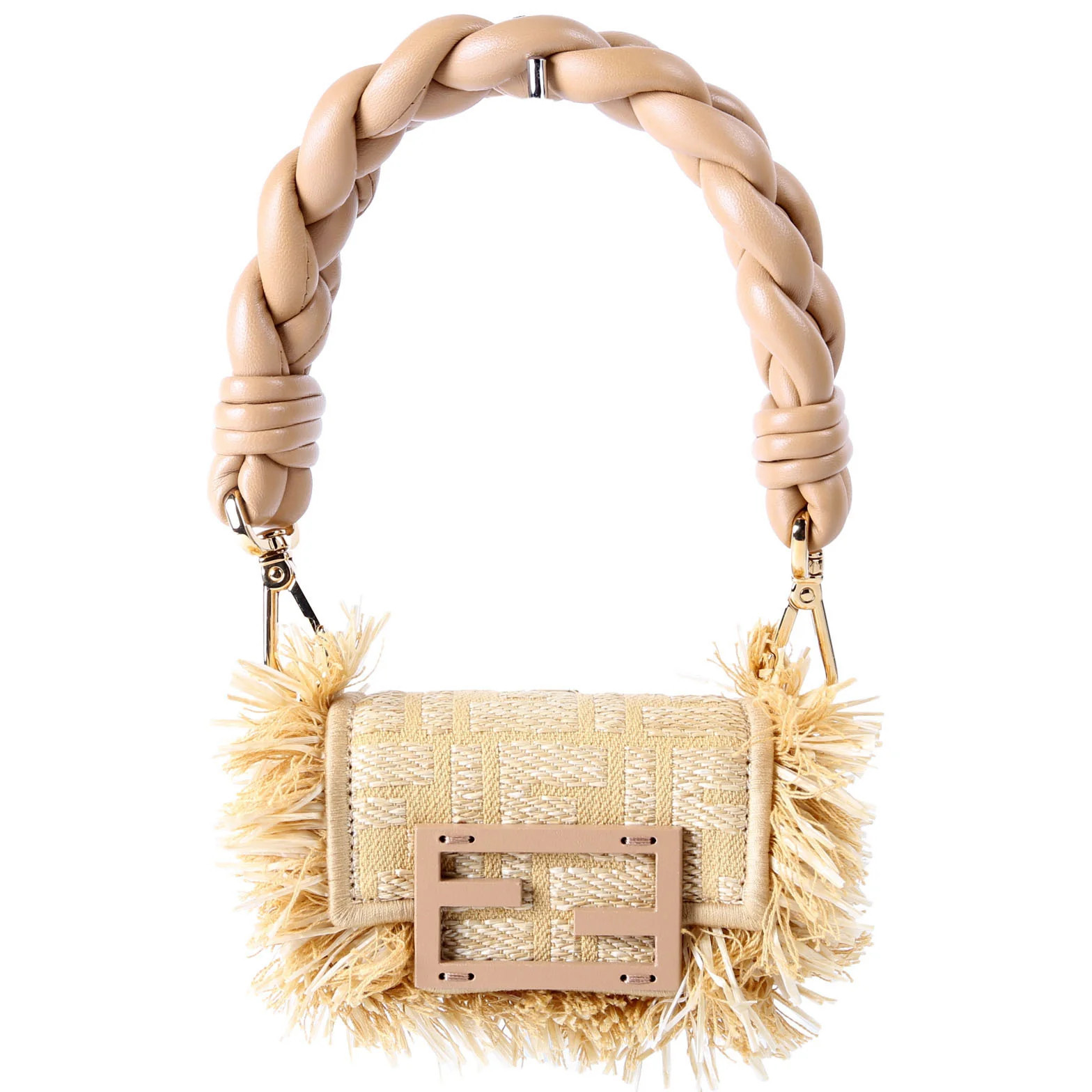 Nano Baguette Charm Tan | Keeks Designer Handbags