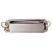 11.5" Long Polished Nickel Serving Tray, Gold Rim | Amazon (US)