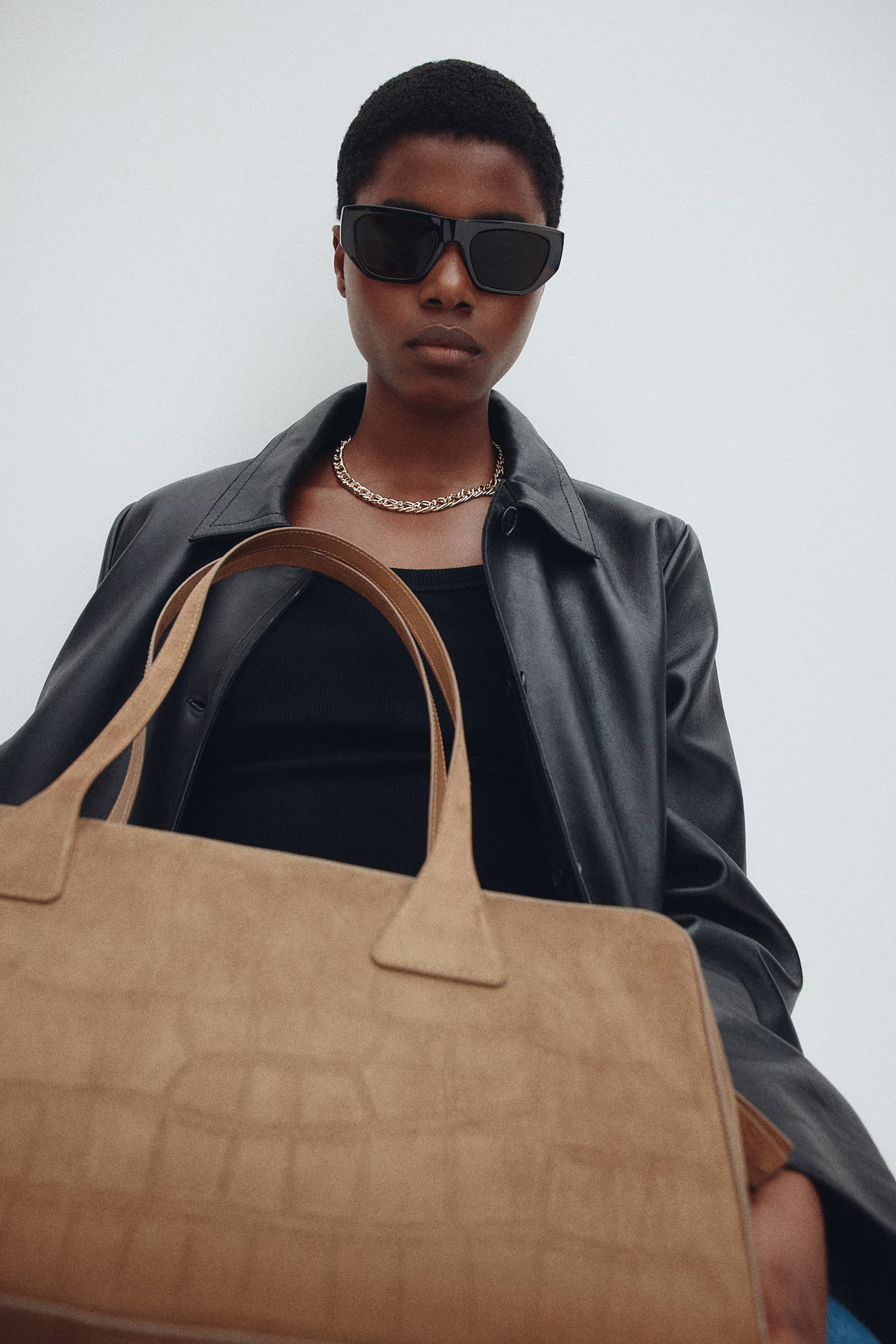 Rectangular shoulder bag - Brown/Crocodile pattern - Ladies | H&M GB | H&M (UK, MY, IN, SG, PH, TW, HK)