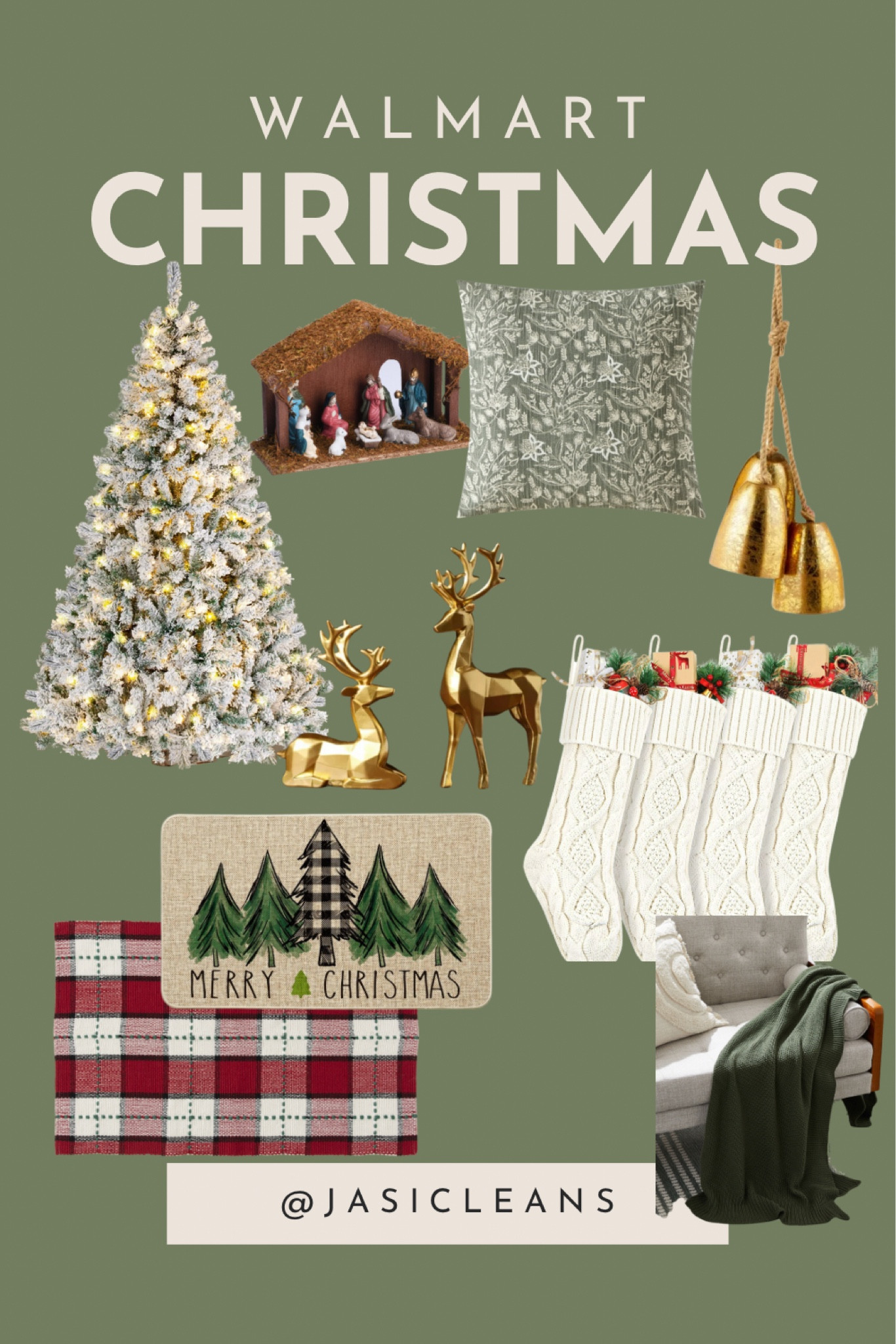 Walmart Christmas finds! 

#walmart #walmartfinds #christmastree #stockings #bells #throwpillow #christmasdoormat #winterdecor #homedecor #reindeer #nativityscene

#LTKHoliday #LTKSeasonal #LTKhome