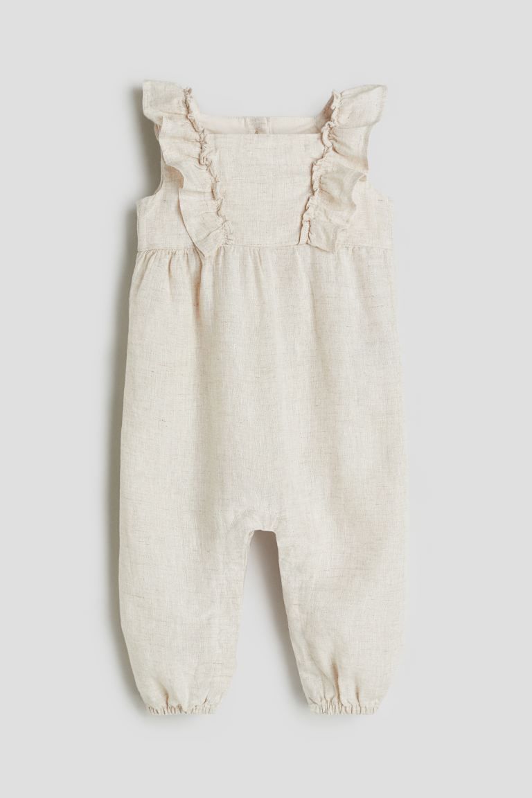 Ruffle-trimmed Linen Romper Suit | H&M (US + CA)