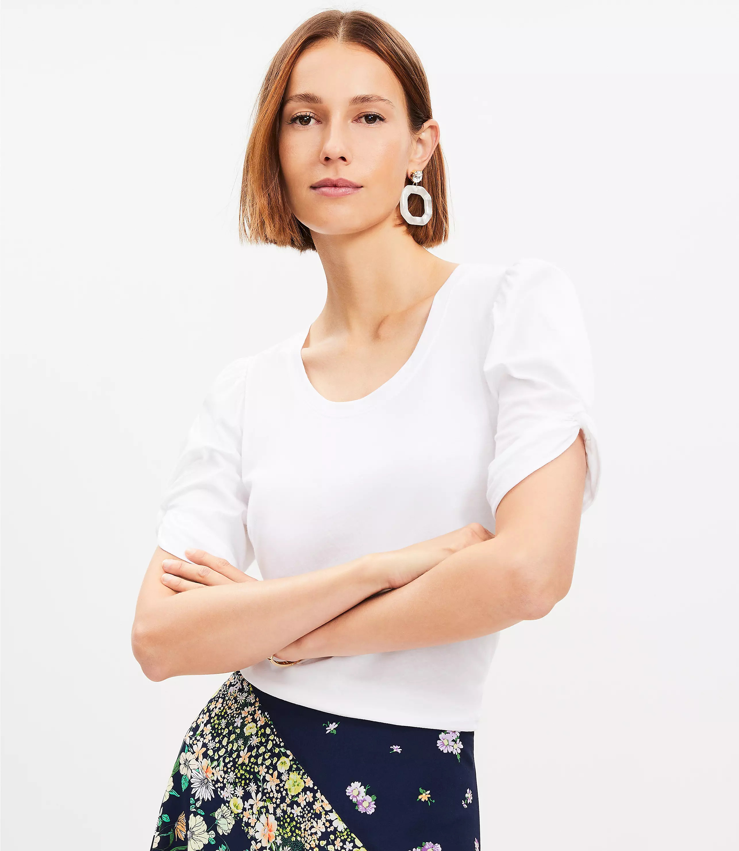 Knotted Sleeve Tee | LOFT