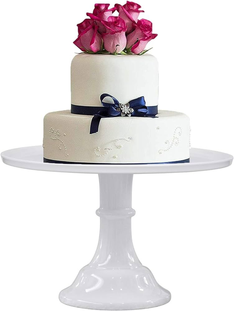 Round Cake Stand White 11" Melamine Cake Display Stand Dessert Cupcake Display Tray for holiday,G... | Amazon (US)