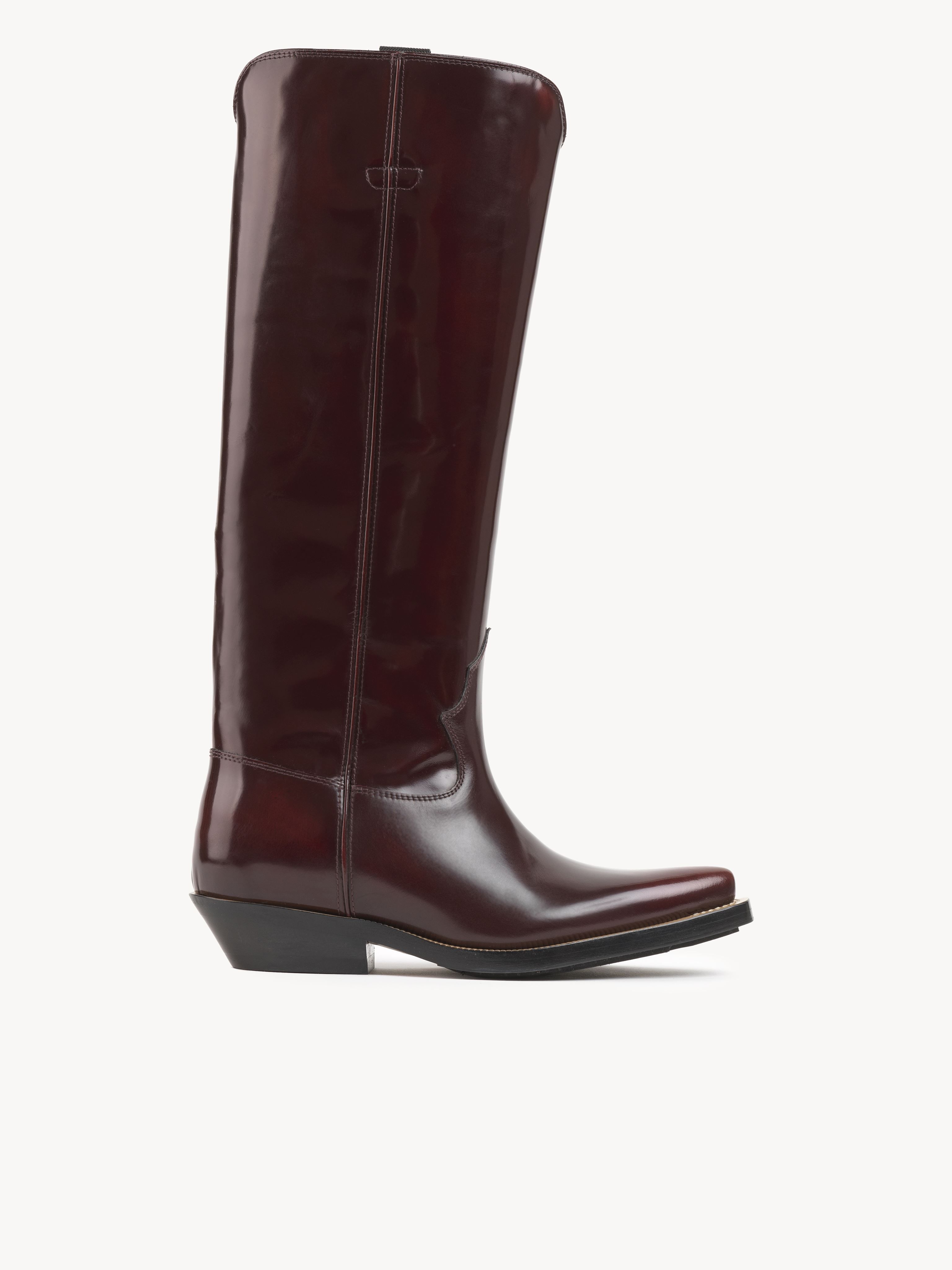 CHLOÉ Nellie Texan tall boot Brown Size 11 100% Calf-skin leather | Chloe US