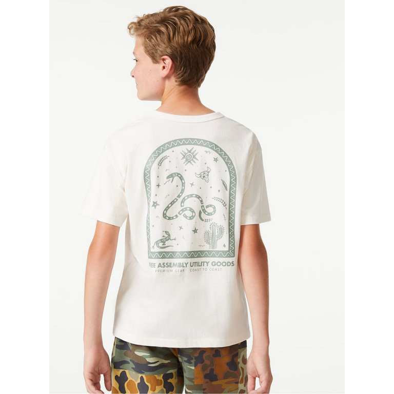 Free Assembly Boys 2-Pack Garment Washed Graphic T-Shirts, Sizes 4-18 | Walmart (US)
