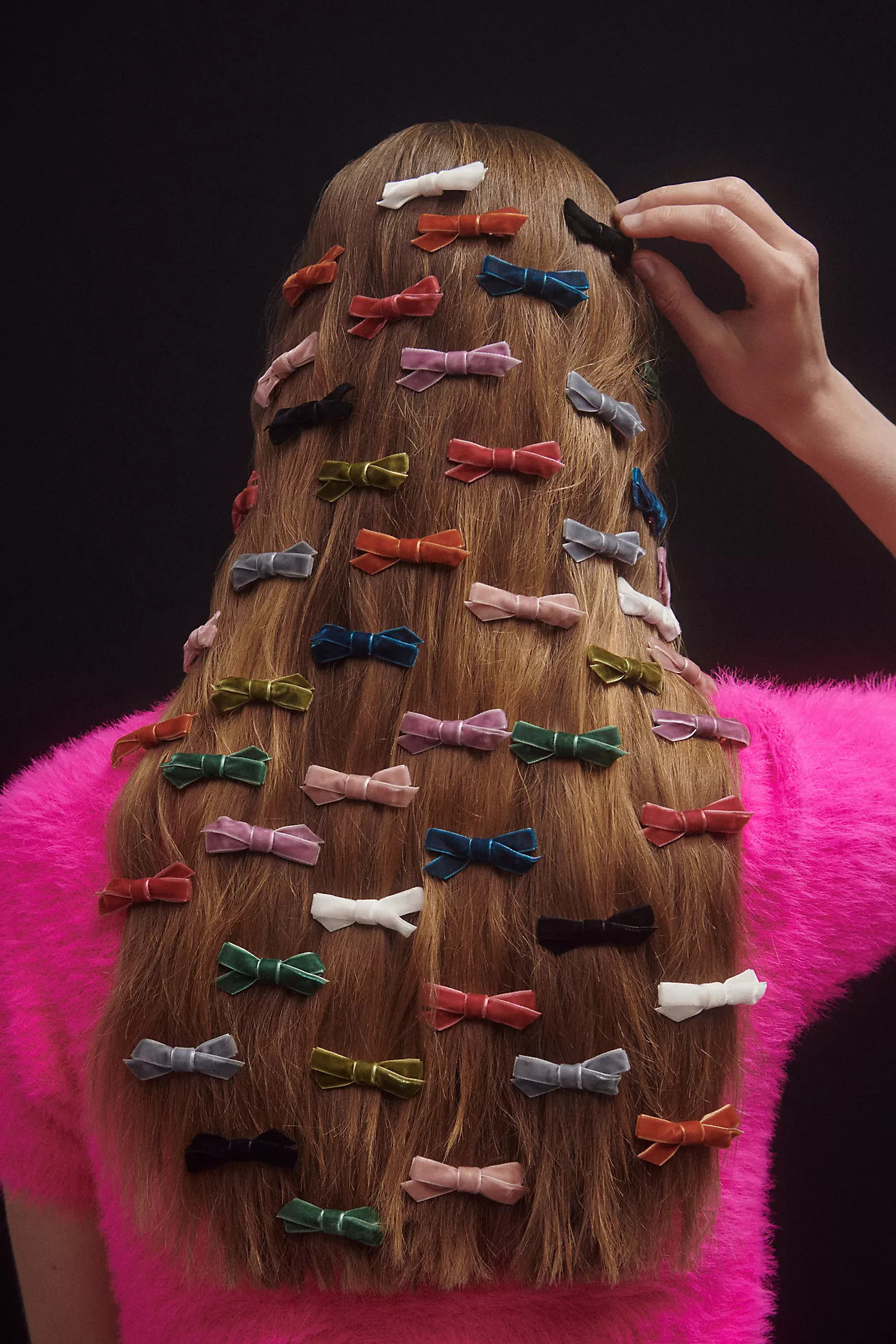 Small Velvet Bow Clips, Set of 10 | Anthropologie (US)