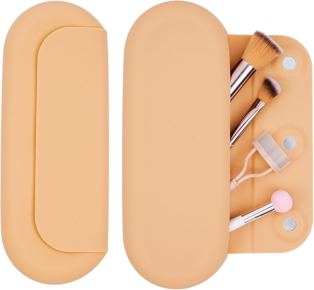 Amazon.com: Makeup Brush Holder, makeup brush bag, Cosmetic Face Brushes Holder with Upgrade Anti... | Amazon (US)