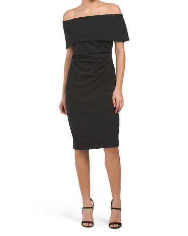 Made In Usa Off The Shoulder Sheath Dress | TJ Maxx