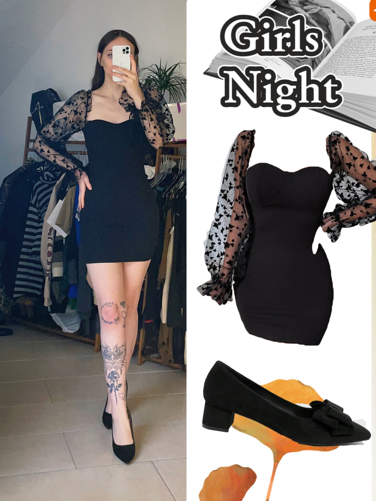 Girls Night Black little dress with butterflies 

#LTKstyletip #LTKSeasonal #LTKsalealert