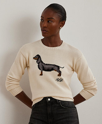 Women's Cotton Dog  Sweater | Macy's