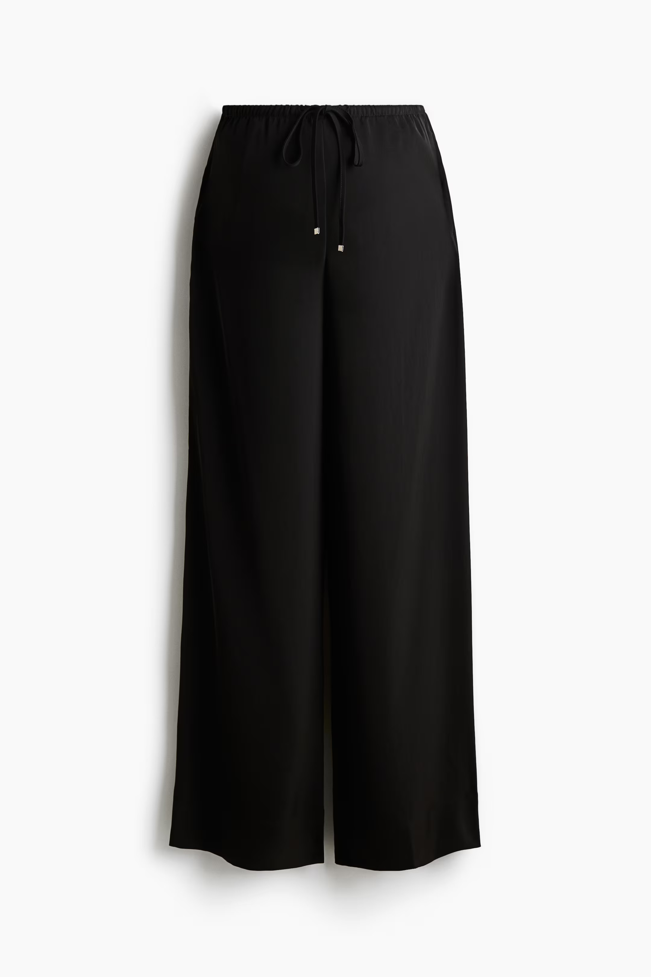 Wide-Leg Drawstring Pants - Black - Ladies | H&M US | H&M (US + CA)