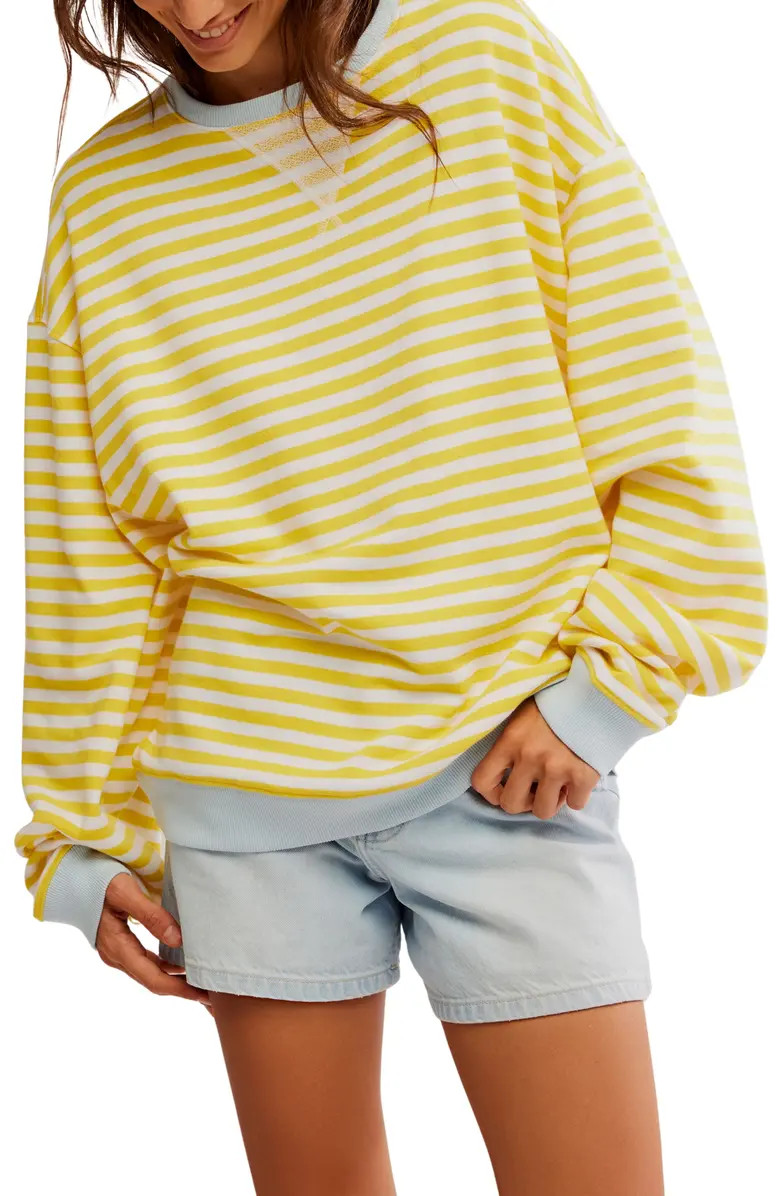 Oversize Stripe Sweatshirt | Nordstrom