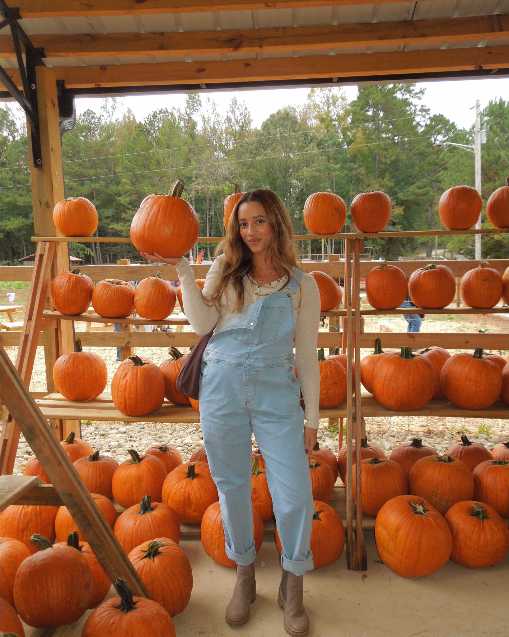 such a fun pumpkin picking outfit or just a classic fall fit! Wearing a medium in the top and overalls!

#LTKSeasonal #LTKFindsUnder50 #LTKFindsUnder100