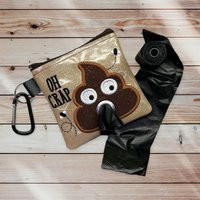 Dog Poop Bag Dispenser - Oh Crap Emoji. Humorous & Functional Poo Dispenser. Great Owner Gift. Embroidered Vinyl Zipper Bag | Etsy (US)