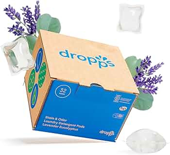 Dropps Stain & Odor Laundry Detergent Pods: Lavender Eucalyptus | 32 Count | HE Compatible + All ... | Amazon (US)