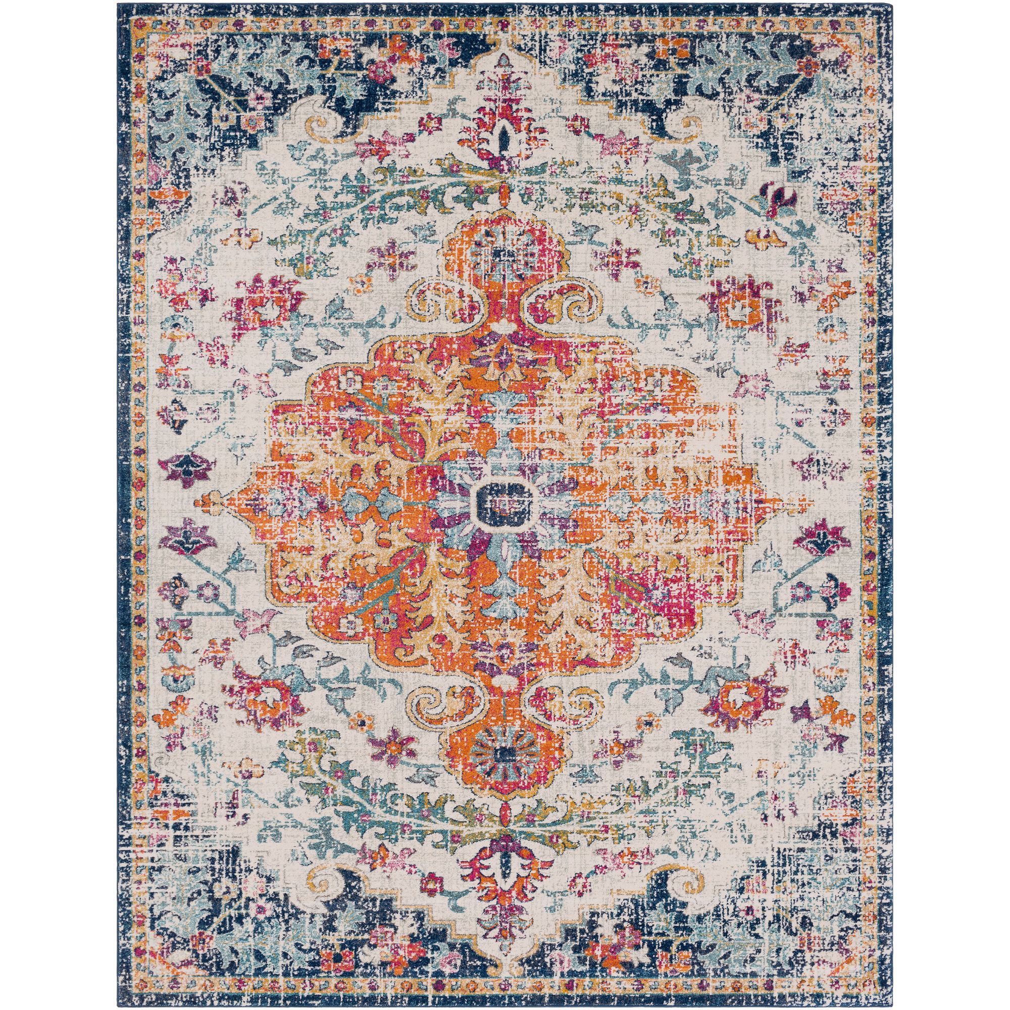 Art of Knot Sandhya Traditional Blue Area Rug; 7'10" x 10'3" | Walmart (US)