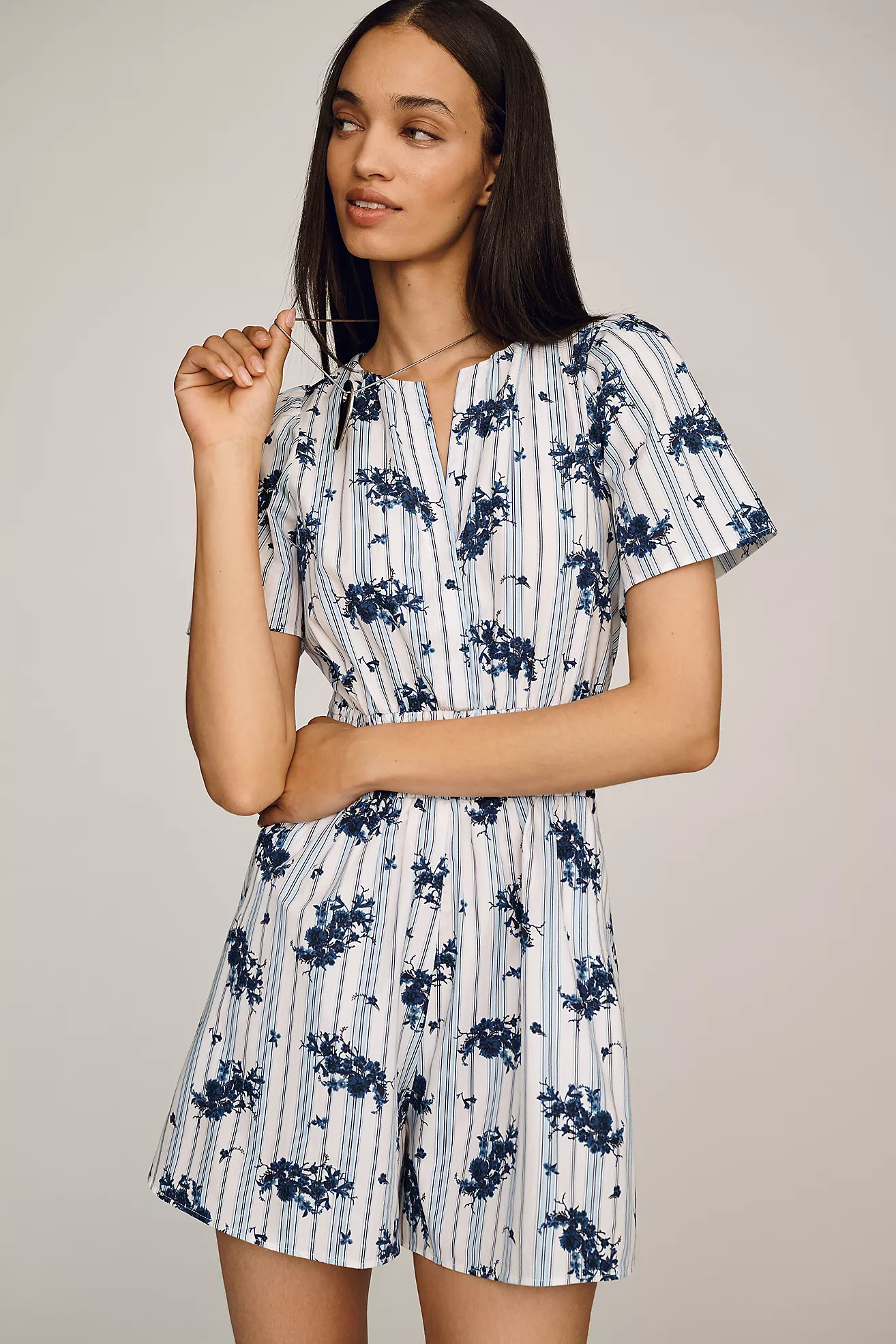 Somerset Poplin Romper | Anthropologie (US)