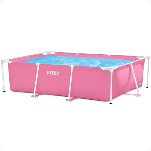 INTEX Metal Frame 7 ft x 5 ft x 23.5 in Above Ground Pool Set, Rectangular Swimming Pool with Steel Frame | Amazon (US)