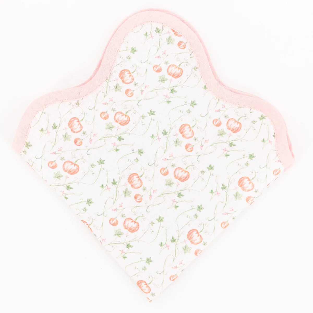 Scalloped Square Napkin - Pumpkin Print | Dondolo