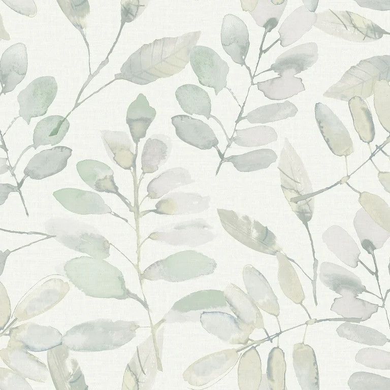 InHome Lotus Green Vinyl Peel and Stick Wallpaper, 216-in by 20.8-in, 31.2 Sq. ft. | Walmart (US)