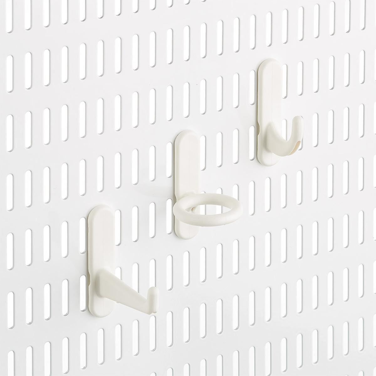 White Elfa Utility Pegboard Hooks | The Container Store