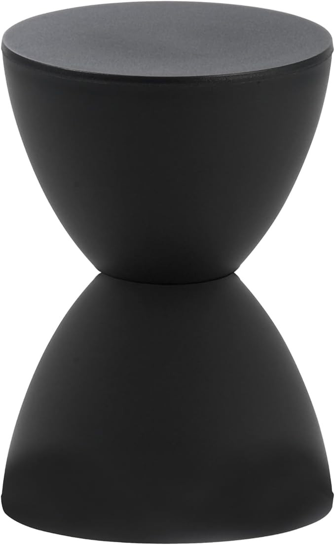 EURO STYLE Sallie Indoor/Outdoor Stool in Black, Weather-Resistant, 4200 Hours UV Protection, Per... | Amazon (US)
