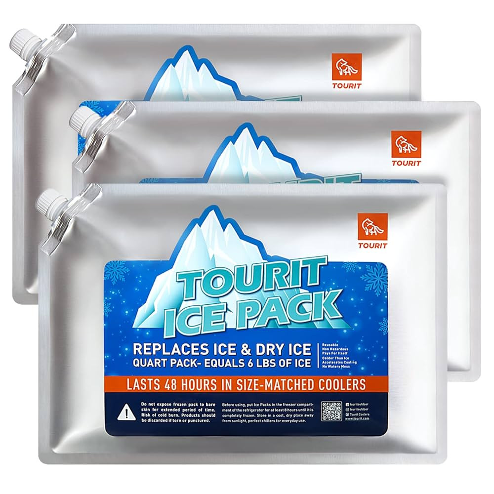 TOURIT Reusable Ice Pack for Coolers Long Lasting Cooler Ice Packs for Cooler Bag Lunch Bags/Boxe... | Amazon (US)