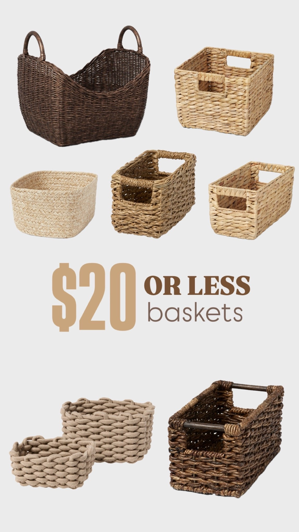 $20 and under baskets! | Organization & home decor

#LTKHome #LTKmomlife #LTKSaleAlert