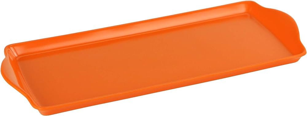 Calypso Basics Plastic Tidbit Melamine Sandwich Tray, Orange | Amazon (US)