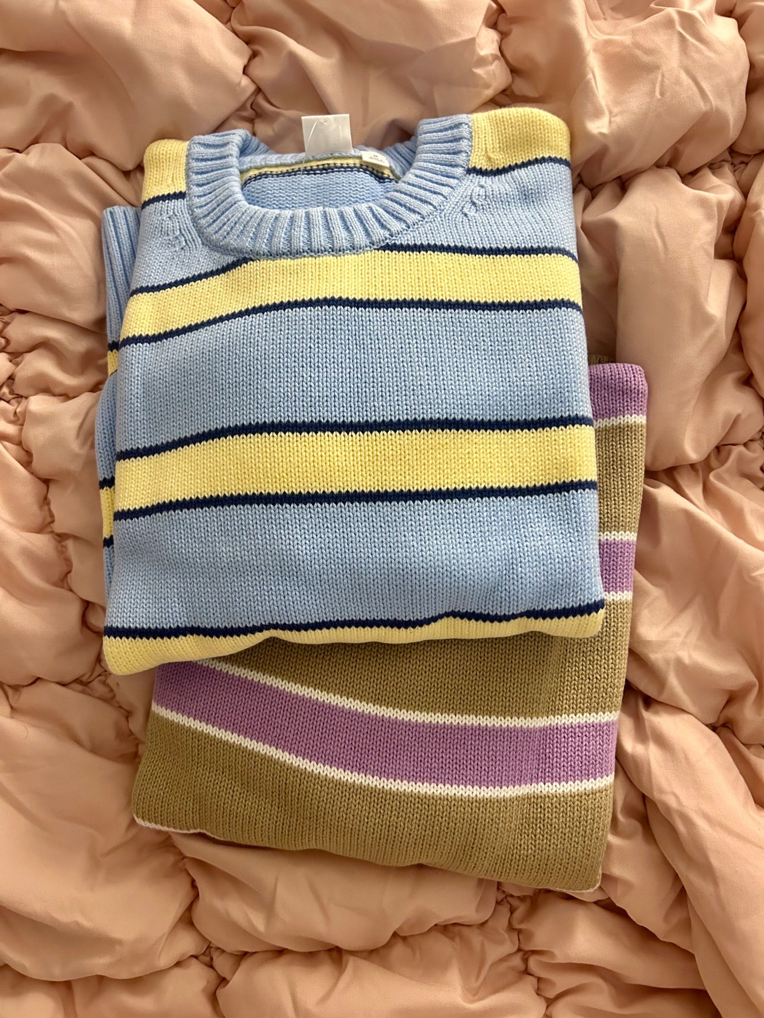 Loving the color combo of these striped cotton sweaters for spring🌷🦋 ￼

#LTKSpringSale #LTKSeasonal #LTKTravel