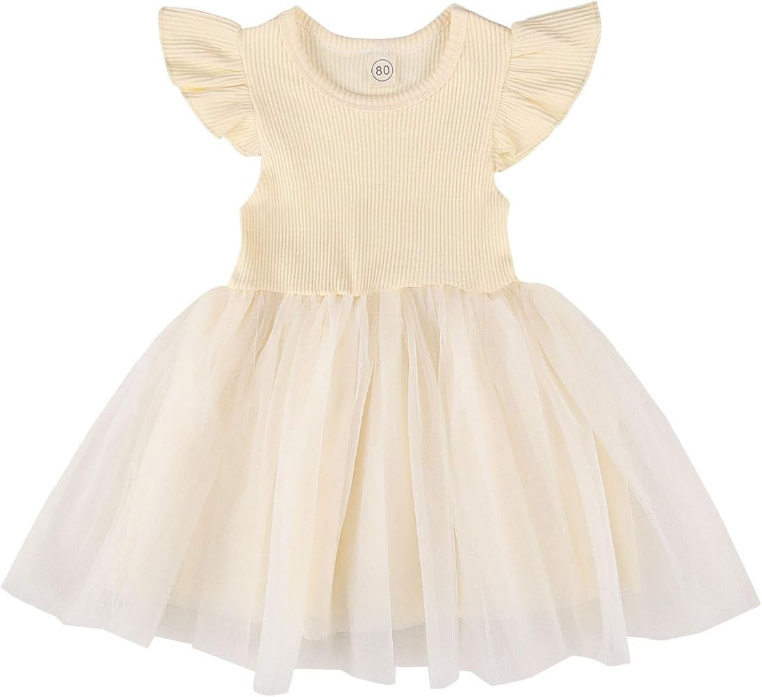 Toddler Baby Girls Summer Dress Tutu Dresses Long Sleeve Infant Children Clothes for 1-5Years | Amazon (US)