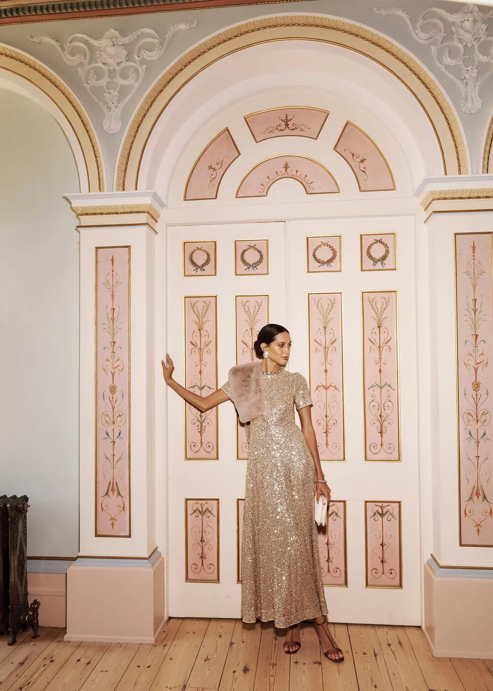 Shirley Sequin Trimmed Maxi Dress | Hobbs UK | | Hobbs