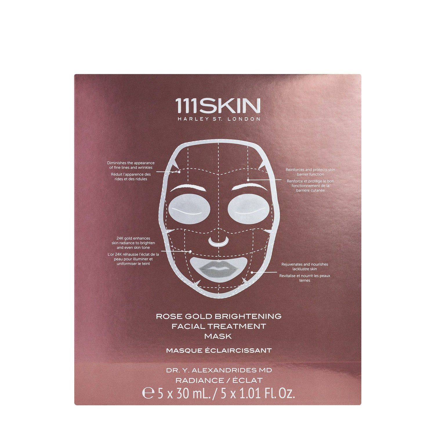 Rose Gold Brightening 5-Piece Facial Treatment Mask Set – 111SKIN | Bluemercury, Inc.