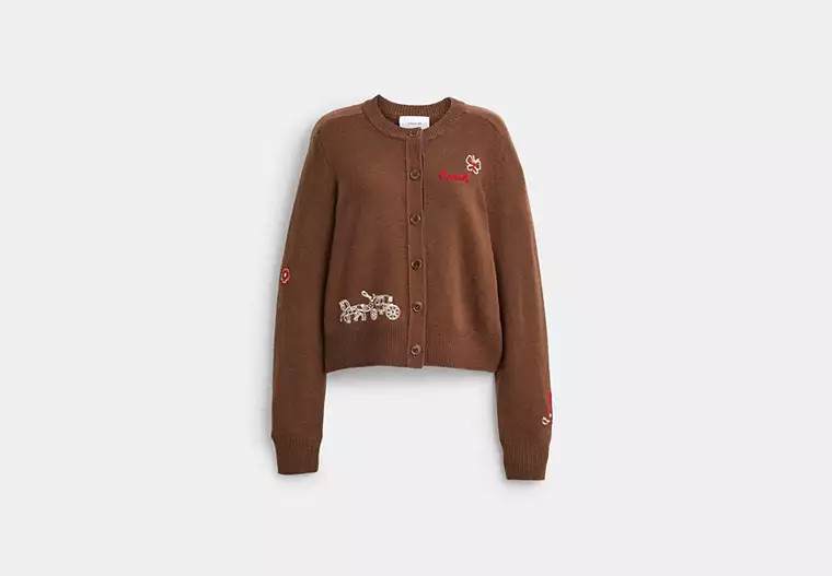 Playful Embroidered Cardigan | Coach Outlet CA