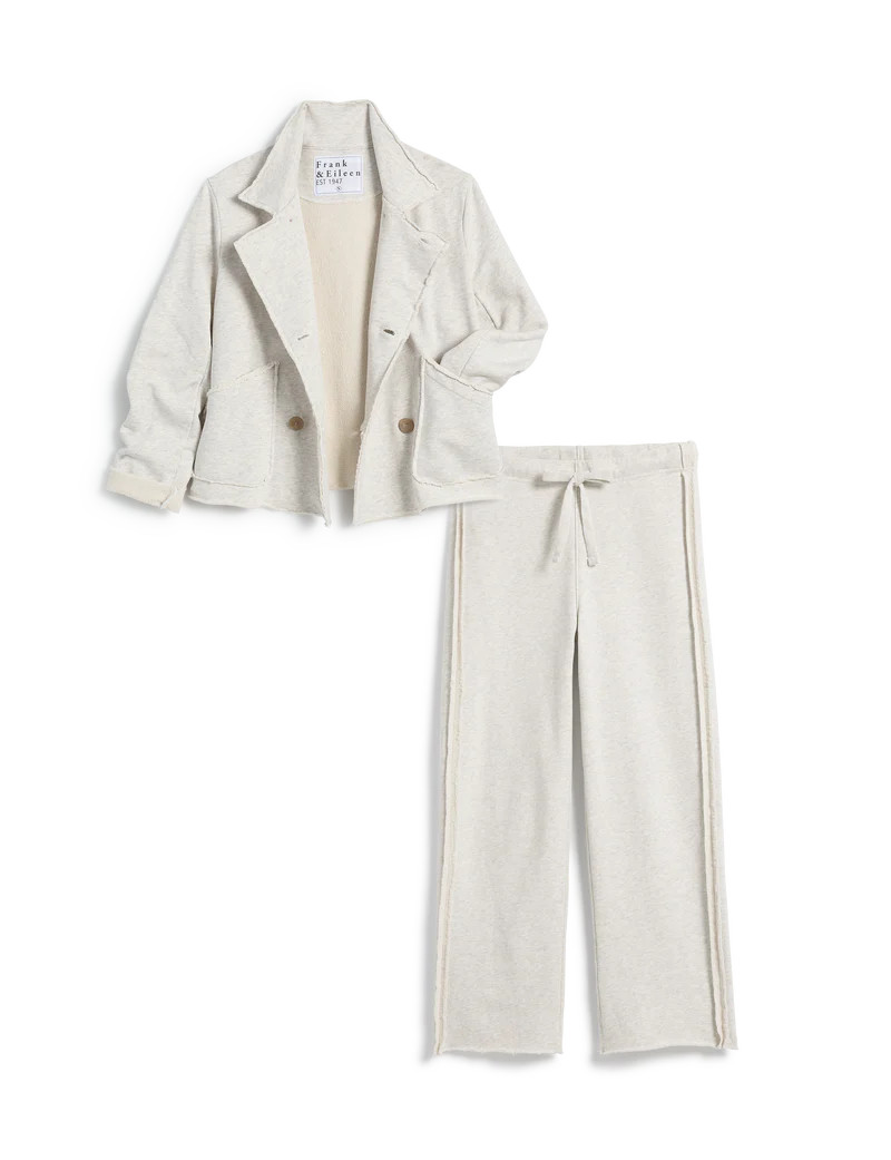 MILAN TRAVEL SET Heather White Melange | Frank & Eileen