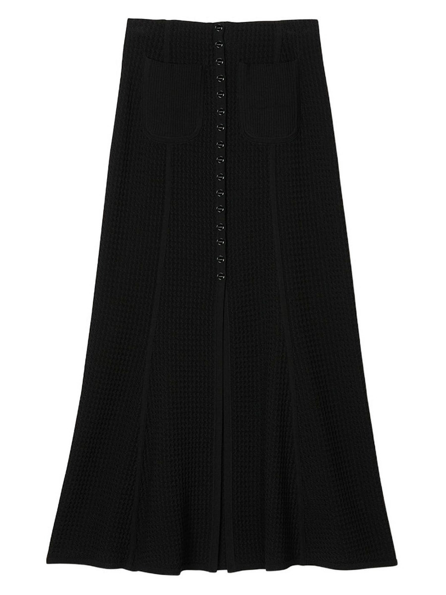 Women's Maxi Decorative Knit Skirt - Black - Size 2 | Saks Fifth Avenue
