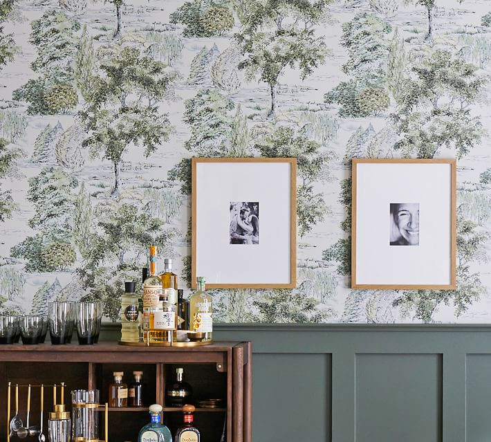 Scenic Tree Toile Removable Wallpaper | Pottery Barn (US)