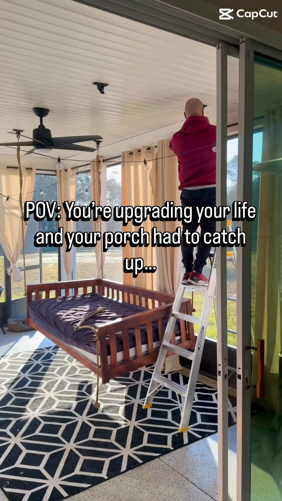 This swing held a lot of memories… slow mornings, late night talks, kids laughing in the background 🖤

But let’s be real—
it was time.

We’re not doing basic over here anymore.
Something better is coming… and it’s giving soft life, stay a while energy ✨


#LTKmorningroutine #LTKHome #LTKselfcare